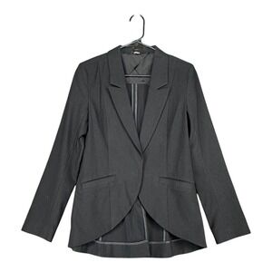 Express Women's S Small Black Blazer Office Career Corporate Stretch Snap